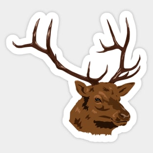 Stag Vector Portrait Sticker